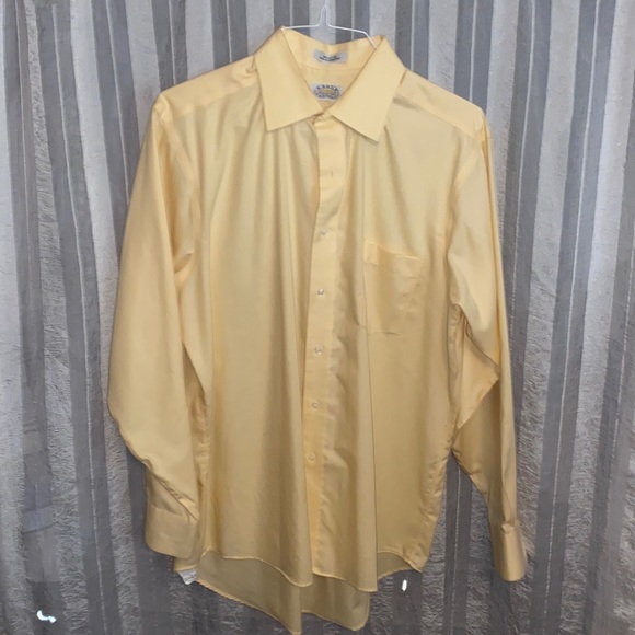 Eagle brand button up dress shirt non iron size 16.5 34/35 yellow color NWOT. - Picture 1 of 3